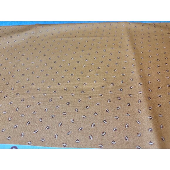Andover Fabrics Kathy Hall Mustard Tiny Paisley Pattern Cotton Fabric 16" x 44" - Picture 2 of 5